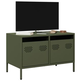 Тумба под телевизор, оливково-зеленая, 68x39x43,5 см, холоднокатаная сталь