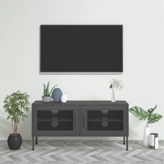 Тумба под ТВ, антрацит, 105 x 35 x 50 см, сталь