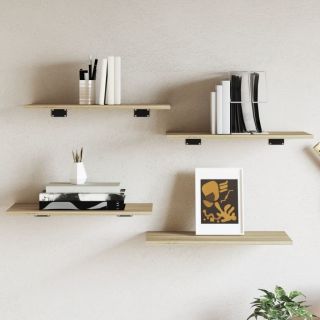 riiuliplaadid 4 tk, Sonoma tamm, 60x30x1,5 cm, puitlaastplaat