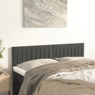voodipeatsid 2 tk, tumehall, 72x5x78/88 cm, samet