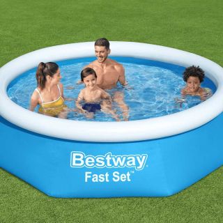 Надувной бассейн Bestway Fast Set, круглый, 244 x 66 см