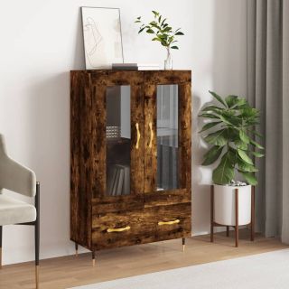 kõrge kapp, suitsutatud tamm, 69,5 x 31 x 115 cm, tehispuit