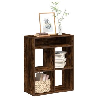 Книжный шкаф, дымчатый дуб, 66x31x80 см, искусственное дерево
