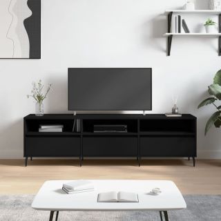 telerikapp, must, 150x30x44,5 cm, tehispuit