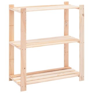 3-х уровневая полка для хранения 80 x 38 x 90 см, сосновая древесина, 150 кг