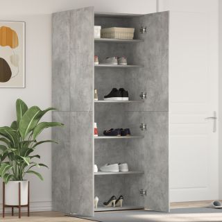 Jalatsikapp Betoonhall 80x35,5x180 cm Tehispuidust