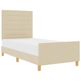 Kreemjas Voodiraam 90x190 cm Kangas