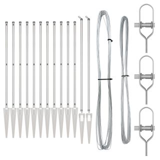 Aedepostid Spike'iga 13 tk Ø32 mm 170 cm Galvaniseeritud Teras