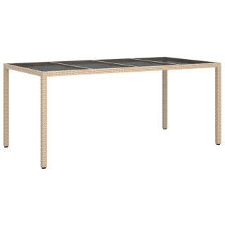 Aia Söögilaud Beež 190x90x75 cm Polürotang