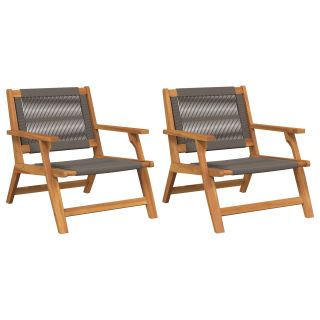 Aiamööbli Toolid 2 tk Hall 67x77x73 cm Akaatsiapuust