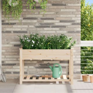Aia Istutuskast riiuliga 115x59x76 cm Tugev Okaspuu
