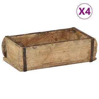 Kandikud 4 tk 30x15x9 cm Tahke Puit Taaskasutatud