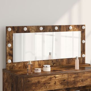 Vanity Mirror Suitsutatud Tamme Puit, Klaas 100 x 45 x 18 cm