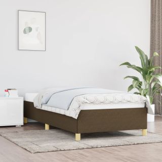 voodiraam ilma madratsita Tumepruun 80x200 cm kangas