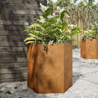aia taimekastid 2tk kuusnurkne 46x40x45cm ilmastikukindel teras