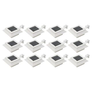 päikesepatareiga aiavalgustid 12 tk LED kandiline 12 cm valge