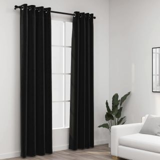linase välimusega pimendavad kardinad 2 tk antratsiit 140x225cm