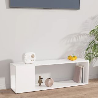 Тумба под телевизор, белая, 100 x 24 x 32 см, искусственное дерево