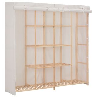 garderoob, valge, 173 x 40 x 170 cm, kangas
