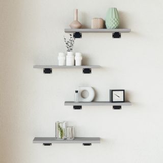seinariiulid 4 tk, hall Sonoma tamm, 40x10x1,5 cm, tehispuit