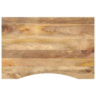 изогнутая столешница, 100x50x2,5 см, необработанное манговое дерево