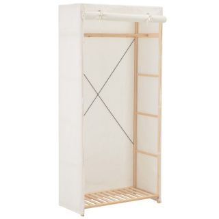 шкаф, белый, 79 x 40 x 170 см, ткань