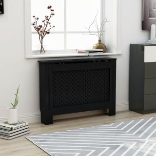 radiaatorikate, must 112 x 19 x 81,5 cm, MDF