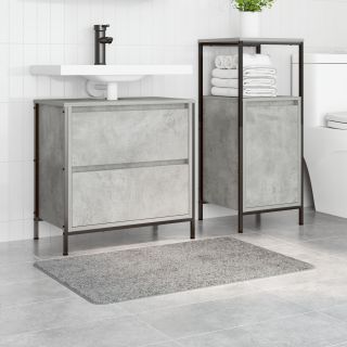 Vannitoa vaip Ristkülik Grey 60x90 cm Polüpropüleen Libisemiskindel