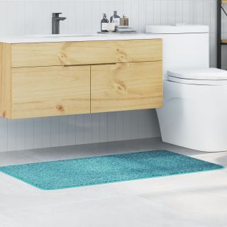 Vannitoavaip Ristkülikuline Türkiis 70x120 cm Polüpropüleen Libisemiskindel