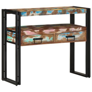 Lõpulaudade komplekt Mitmevärviline 90x33x75 cm Tugev Taastatud Puit ja Metall