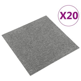 põranda plaatvaibad 20 tk, 5 m², 50 x 50 cm, hall