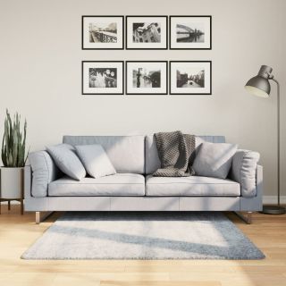 kõrge narmaga Shaggy vaip PAMPLONA, sinine 120x120 cm