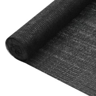 privaatsusvõrk, must, 1,2 x 25 m, HDPE, 75 g/m²