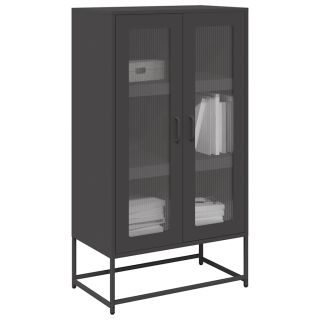 Highboard Black 68x39x123 cm Teras