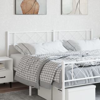 metallist voodipeats, valge, 160 cm