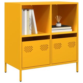 puhvetkapp sinepikollane 68x39x73,5 cm külmvaltsitud teras