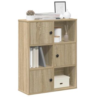 Книжная полка, дуб Сонома, 60x24x76,5 см, искусственное дерево