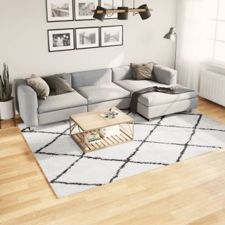kõrge narmaga Shaggy vaip PAMPLONA, kreemjas/must 200x280 cm