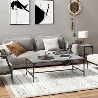 журнальный столик, серый дуб Сонома, 100 x 50 x 35 см, искусственное дерево