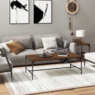 журнальный столик, коричневый дуб, 100 x 50 x 35 см, искусственное дерево