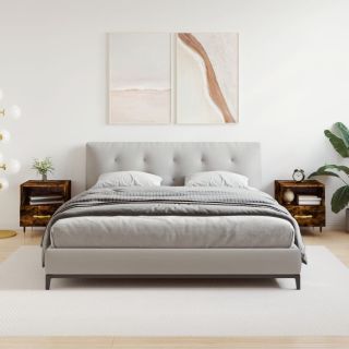 тумбочки прикроватные 2 шт., копченый дуб, 40 x 35 x 47,5 см, искусственное дерево