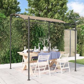 varjualune, pruunikashall, 2 x 2,3 m, 180 g/m², kangas ja teras