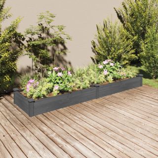 voodriga aia taimelava, hall, 240 x 60 x 25 cm, nulupuit
