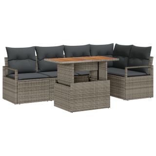 6-osaline ai sofa komplekt padjadega Hall Polü rotang,2-kohtaline ai sofa panipaiga ja padjadega Hall Polü rotang