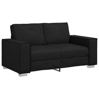 Loveseat Diivan Must 120 cm Kunstnahk