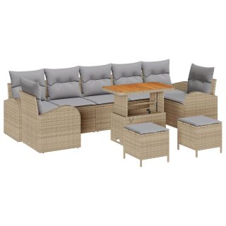 10-osaline aiadiivan komplekt padjadega beež polü rattan akatsia,2-kohaline aiadiivan padjadega beež polü rattan,3-osaline aiainventari komplekt padjadega beež polü rattan akatsia