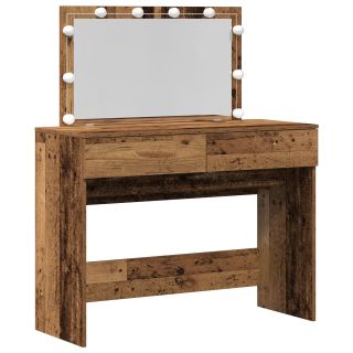 Tualettlaud LED-valgustusega Vanapuit 100x40x120 cm