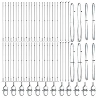 Aedapostid alusplaatidega 52 tk Ø32mm 88,5cm Galvaniseeritud Teras