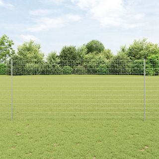 Euro aiaelektrijuhtmete komplekt 10 U-postiga Hõbedane 1,4x10 m Teras