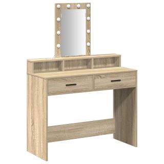 Tualettlaud LED-valgustusega Sonoma tamm 100x41x140 cm